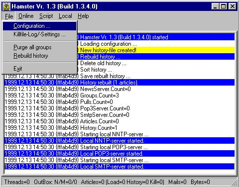 Men&uuml;: File / Configaration