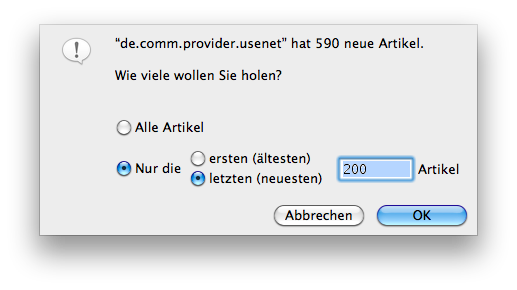 Anzahl der zu holenden Artikel w&auml;hlen