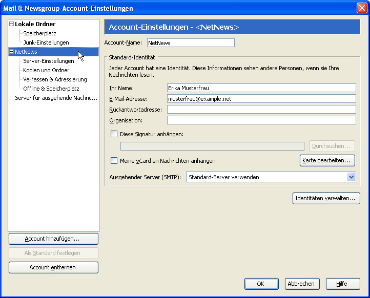 Account-&Uuml;bersicht
