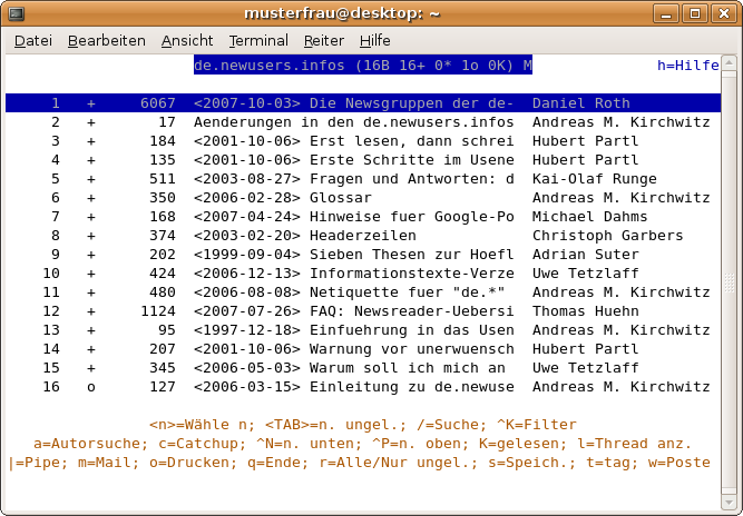 Artikel&uuml;bersicht